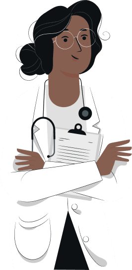 Ilustração de profissional de saúde